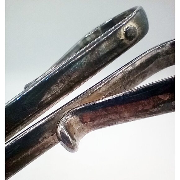 Salad Serving Tongs Silver Plated Metal Vintage 10 In Unbranded Kitchen Utensils - Picture 5 of 16